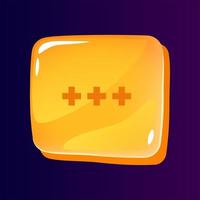Access to more options glossy ui button with pixelated icon vector
