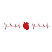 corazón humano logo cardiología médica vector icono ilustración