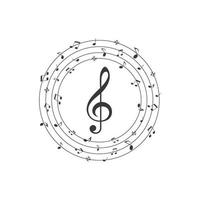 Music sheet note vector icon illustration