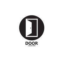 conjunto de ilustración de icono de vector de plantilla de logotipo de puerta