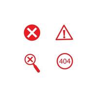 Set of Error icon information logo vector illustration