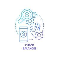 Account balance blue gradient concept icon. Digital wallet. Personal finance. Internet banking service abstract idea thin line illustration. Isolated outline drawing. Myriad Pro-Bold font used vector