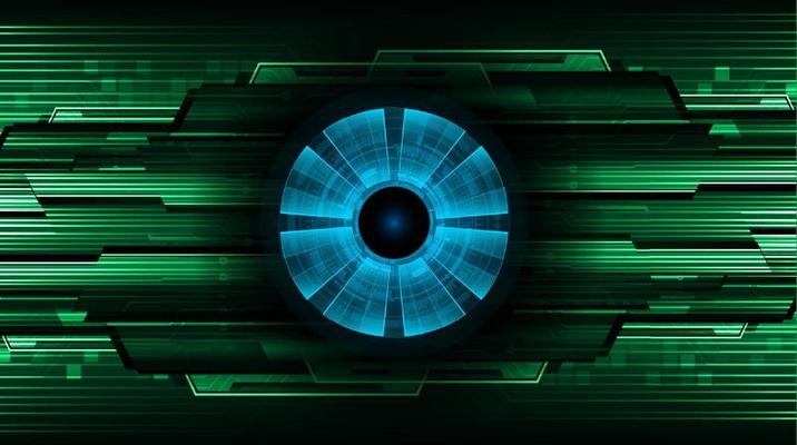 Modern Technology Background with eye