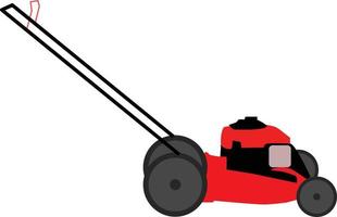 Lawn mower machine icon on white background. gardening grass-cutter sign. Gardening clipart symbol. flat style. vector