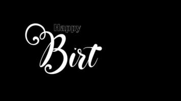 Animated Birthday Wishes Handwriting with Ink Drop. Happy Birthday with White Text Animation. Perfect for celebrations and greeting cards. Birthday videos in 4k