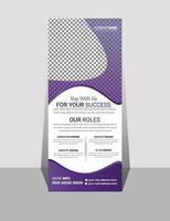 Abstract business roll up banner design template vector