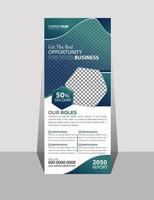 corporate business roll up banner design vector