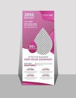 Minimal business rollup banner design template vector