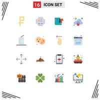 16 Creative Icons Modern Signs and Symbols of cola security chess protection cloud Editable Pack of Creative Vector Design Elements