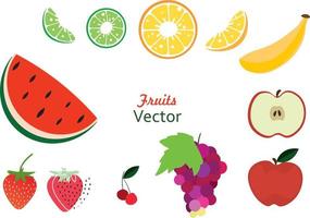 garabatear frutas. fruta tropical natural, garabatos cítricos naranja y vitamina limón vector