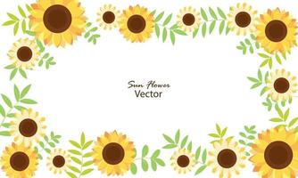 Frame of the sunflower vector