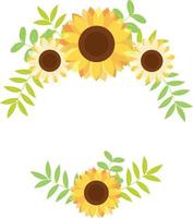 Frame of the sunflower vector