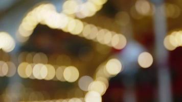 Colorful Bokeh Background in a Christmas Amusement Park video