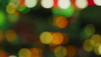 Colorful Bokeh Background in a Christmas Amusement Park video