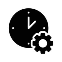 ilustración vectorial de configuración de tiempo en un fondo. símbolos de calidad premium. iconos vectoriales para concepto y diseño gráfico. vector