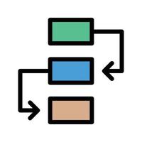 ilustración vectorial de diagrama de flujo en un fondo. símbolos de calidad premium. iconos vectoriales para concepto y diseño gráfico. vector