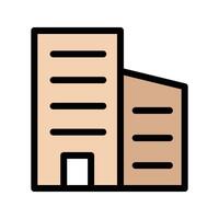 ilustración de vector de edificio de oficinas en un fondo. símbolos de calidad premium. iconos vectoriales para concepto y diseño gráfico.