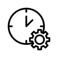 ilustración vectorial de configuración de tiempo en un fondo. símbolos de calidad premium. iconos vectoriales para concepto y diseño gráfico. vector