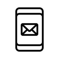 ilustración de vector de correo electrónico móvil en un fondo. símbolos de calidad premium. iconos vectoriales para concepto y diseño gráfico.