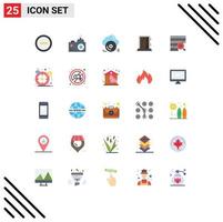 Stock Vector Icon Pack of 25 Line Signs and Symbols for repair building cd window store Editable Vector Design Elements