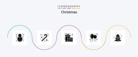 paquete de iconos de glifo de navidad 5 que incluye navidad. Navidad. Navidad. juguete. Navidad vector