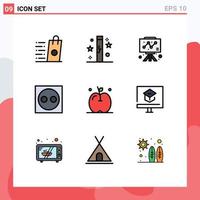 9 Creative Icons Modern Signs and Symbols of equipment electric holidays devices chart Editable Vector Design Elements