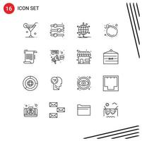 16 Thematic Vector Outlines and Editable Symbols of report danger business bomb web Editable Vector Design Elements