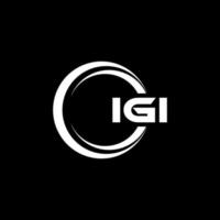 diseño de logotipo de letra igi en ilustración. logotipo vectorial, diseños de caligrafía para logotipo, afiche, invitación, etc. vector