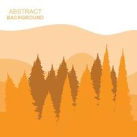 Abstract Forest Mountains Vector Illustration Background Design