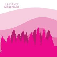 Abstract Forest Mountains Vector Illustration Background Design