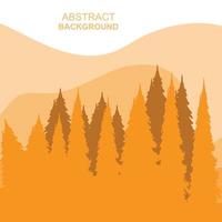 Abstract Forest Mountains Vector Illustration Background Design