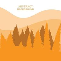 Abstract Forest Mountains Vector Illustration Background Design