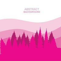 Abstract Forest Mountains Vector Illustration Background Design