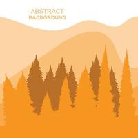 Abstract Forest Mountains Vector Illustration Background Design