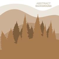 Abstract Forest Mountains Vector Illustration Background Design