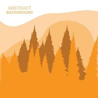 Abstract Forest Mountains Vector Illustration Background Design