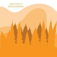 Abstract Forest Mountains Vector Illustration Background Design