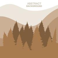 Abstract Forest Mountains Vector Illustration Background Design