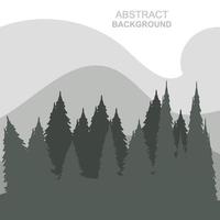 bosque abstracto montañas ilustración vectorial diseño de fondo vector