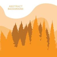 Abstract Forest Mountains Vector Illustration Background Design