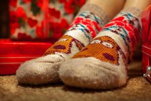 calcetines divertidos de navidad foto