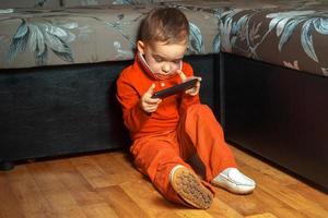 boy in red suit photo