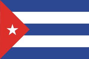 diseño de la bandera cubana vector