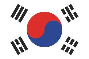 diseño de la bandera de corea del sur vector