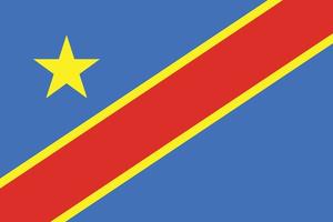 democratic republic of congo flag design vector