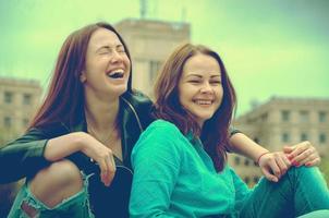 two women having fun photo