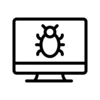 screen bug vector illustration on a background.Premium quality symbols.vector icons for concept and graphic design.