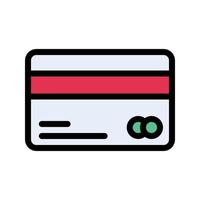 ilustración de vector de tarjeta de crédito en un fondo. símbolos de calidad premium. iconos vectoriales para concepto y diseño gráfico.