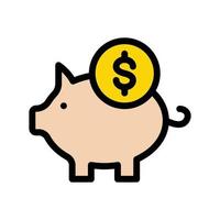 piggy bank vector illustration on a background.Premium quality symbols.vector icons for concept and graphic design.