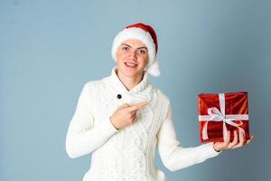 cheerful guy with gift box in hands photo